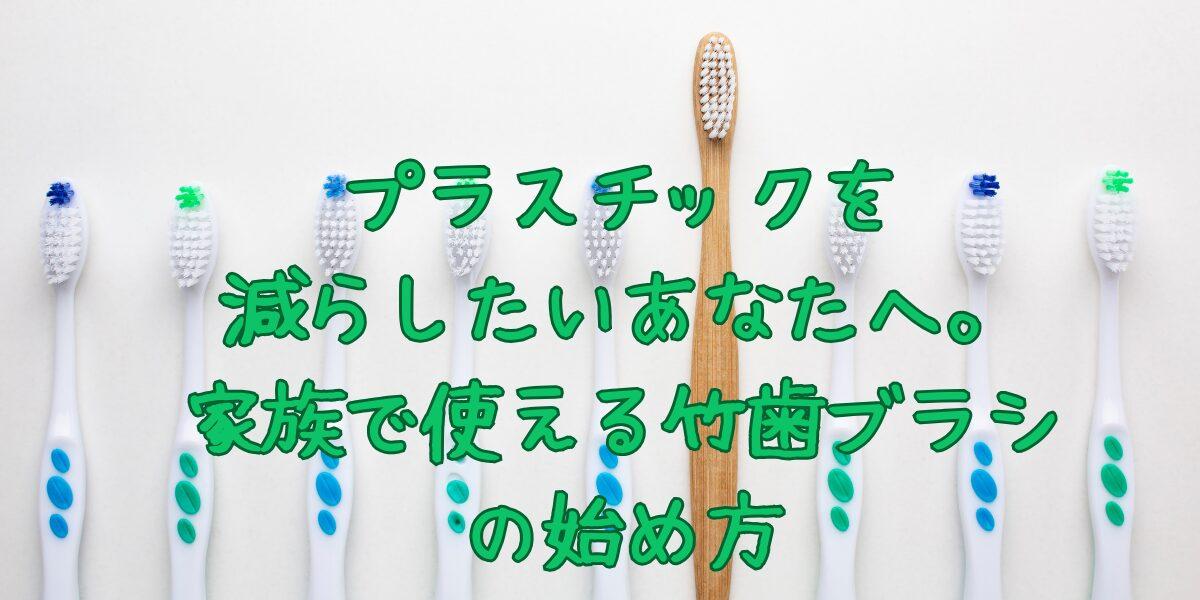 プラスチックを減らしたいあなたへ。家族で使える竹歯ブラシの始め方