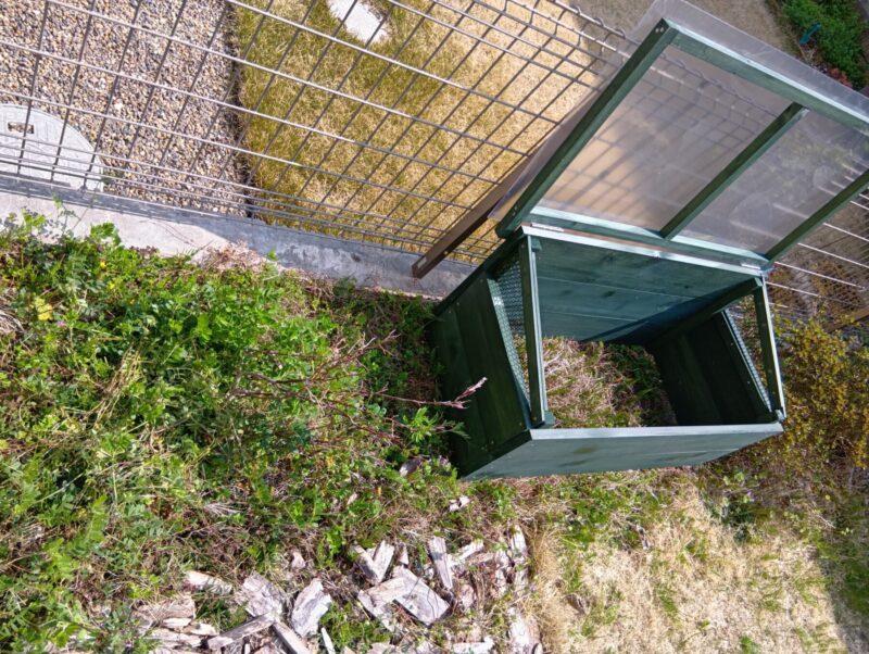 設置したキエーロ本体(我が家の土置き型)