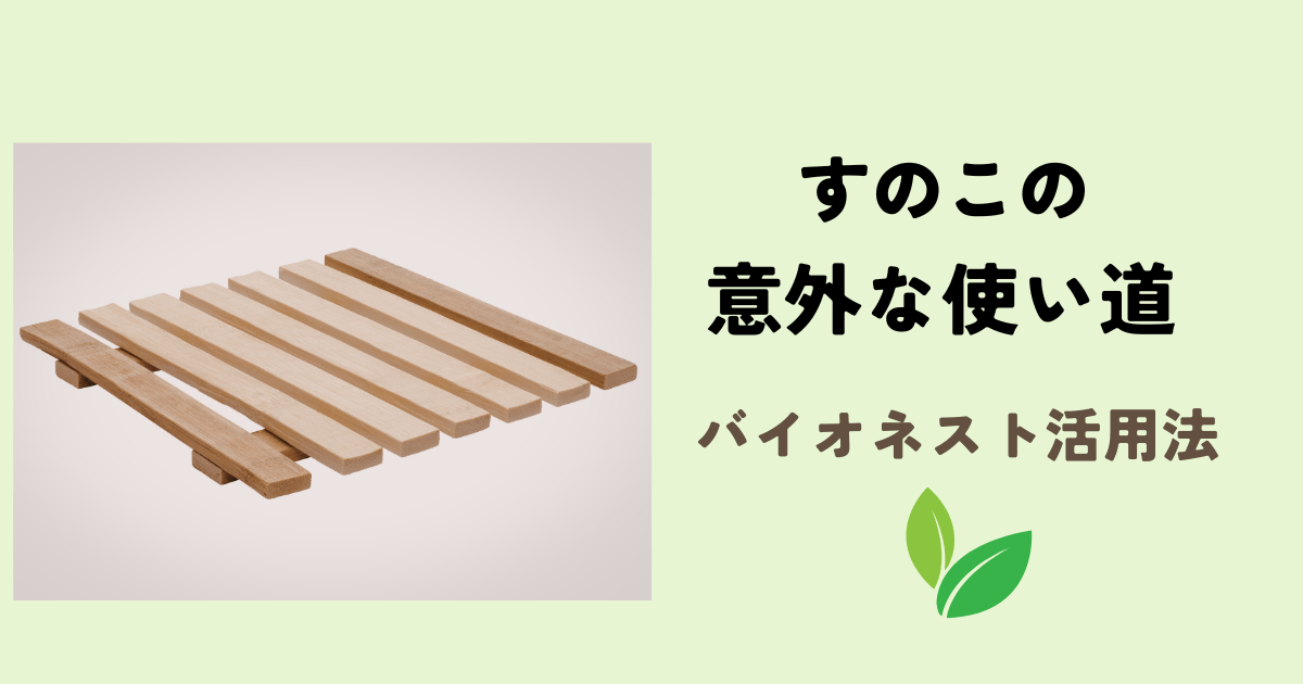 すのこは捨てないで｜バイオネストで土に還すエコな活用法と注意点