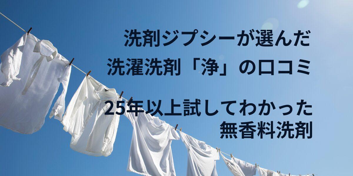 善玉バイオ洗剤「浄」｜25年洗剤ジプシーが選んだ理由